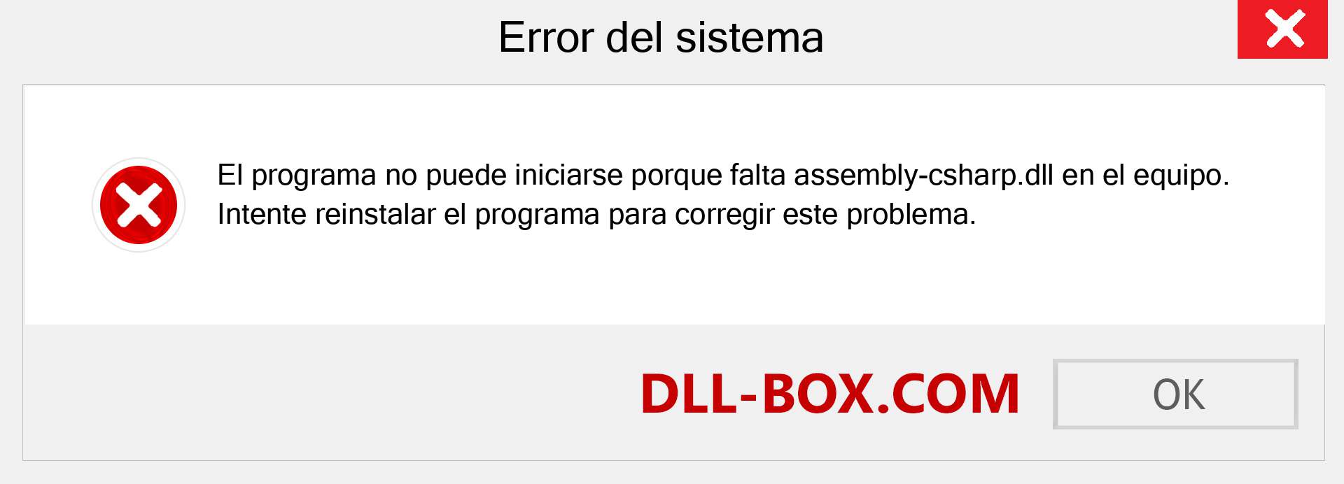 ¿Falta el archivo assembly-csharp.dll ?. Descargar para Windows 7, 8, 10 - Corregir assembly-csharp dll Missing Error en Windows, fotos, imágenes